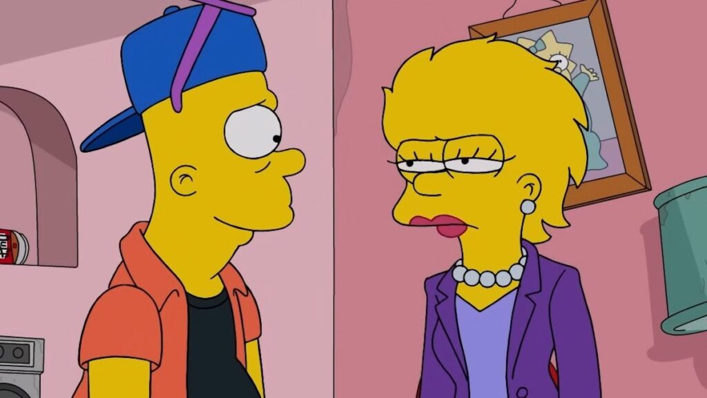 Adult Bart and adult Lisa on The Simpsons