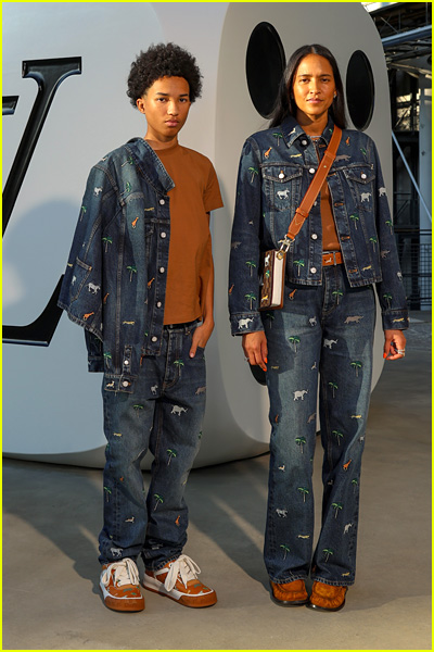 celebs at louis vuitton fashion show