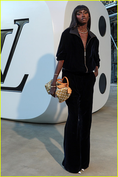 celebs at louis vuitton fashion show