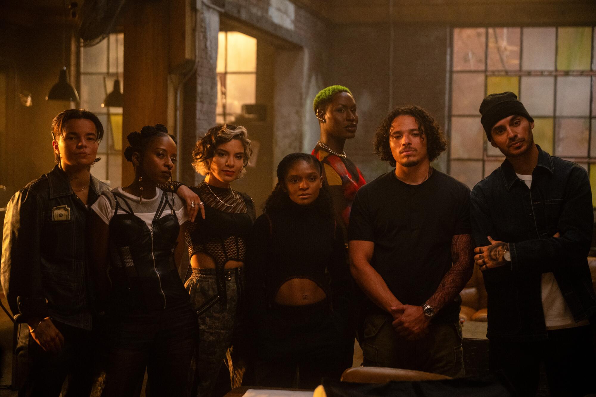 seven people standing together