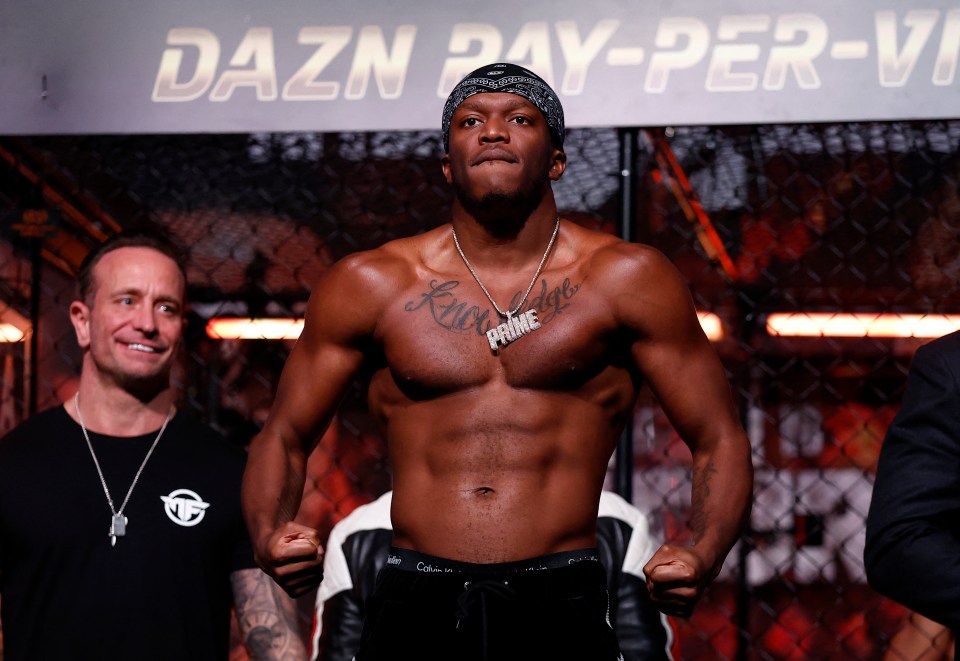 KSI at a boxing weigh-in.
