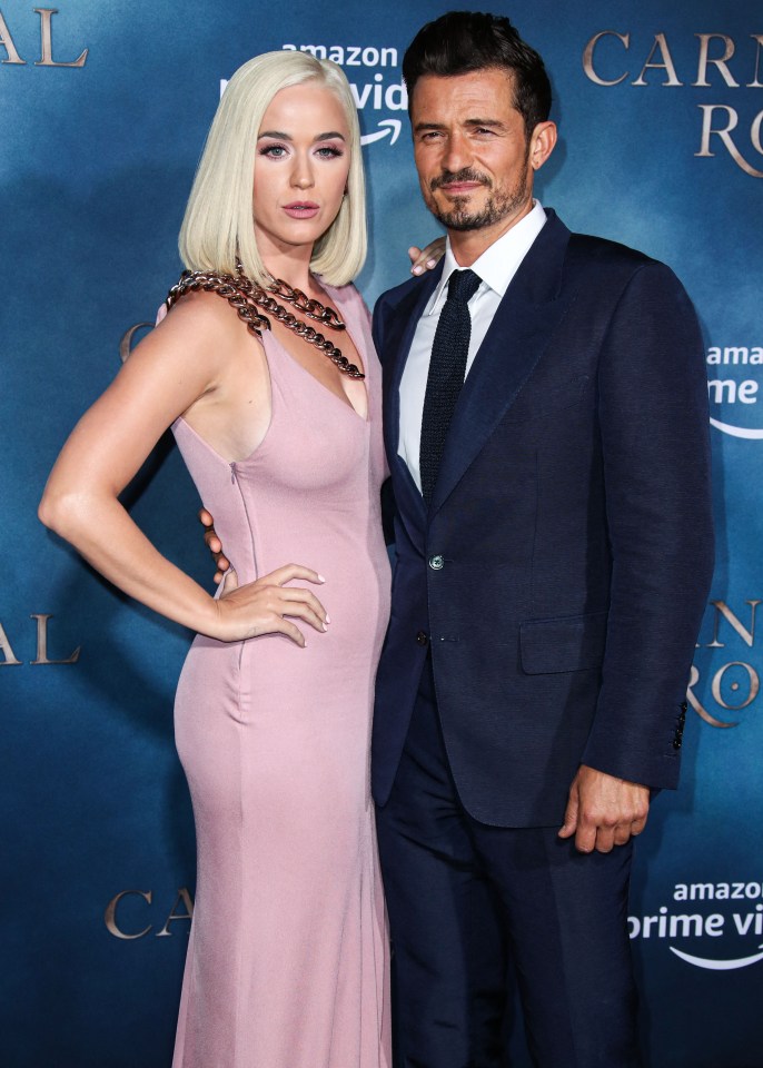 Katy Perry and Orlando Bloom at the premiere of Carnival Row.