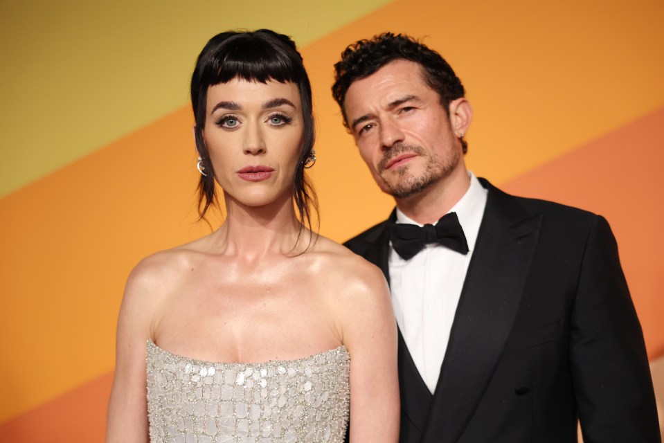 Katy Perry and Orlando Bloom at the Vanity Fair Oscar Party.