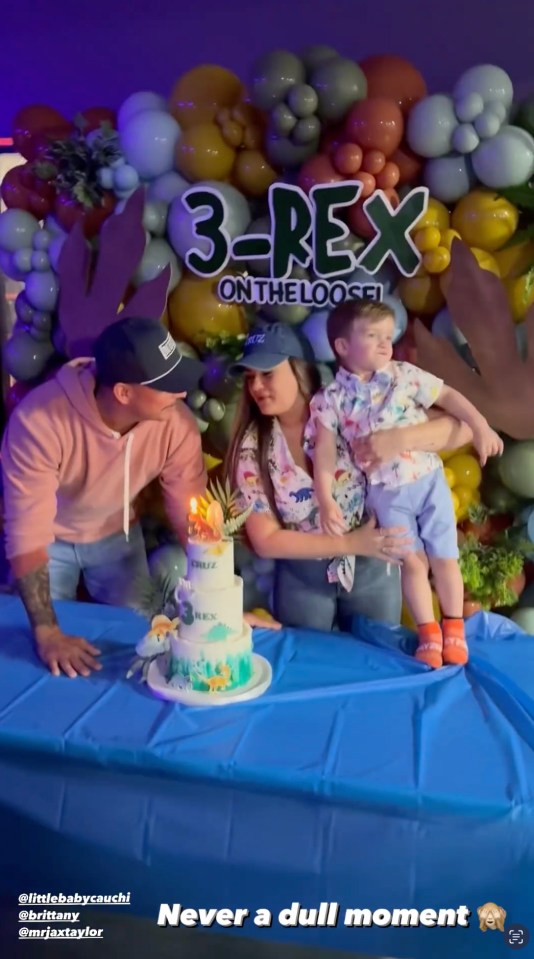 Jax Taylor and Brittany Cartwright celebrating their son Cruz's 3rd birthday.