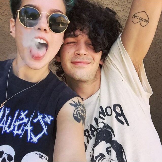 Photo of Halsey and Matty Healy.