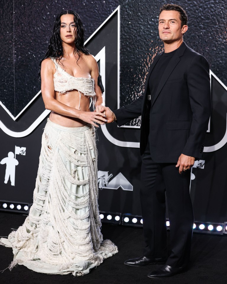 Katy Perry and Orlando Bloom at the 2024 MTV Video Music Awards.