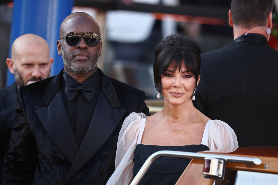 Kris Jenner and Corey Gamble leaving a wedding in Venice.
