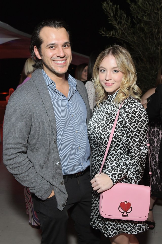 Jonathan Davino and Sydney Sweeney at an InStyle and Kate Spade dinner.