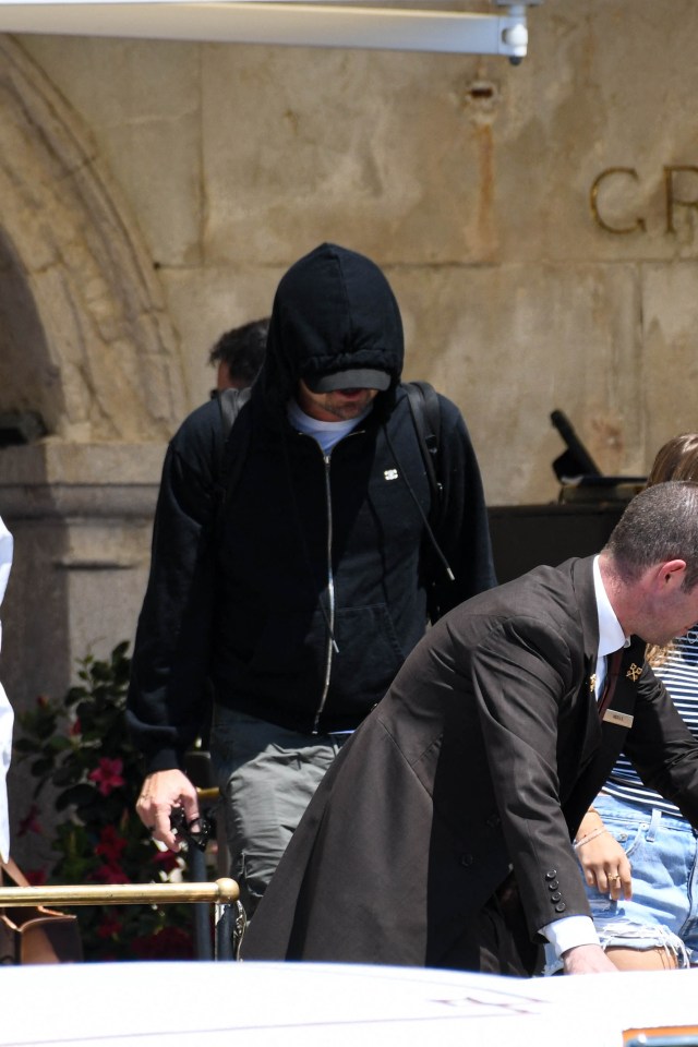 Leonardo DiCaprio leaving a hotel.