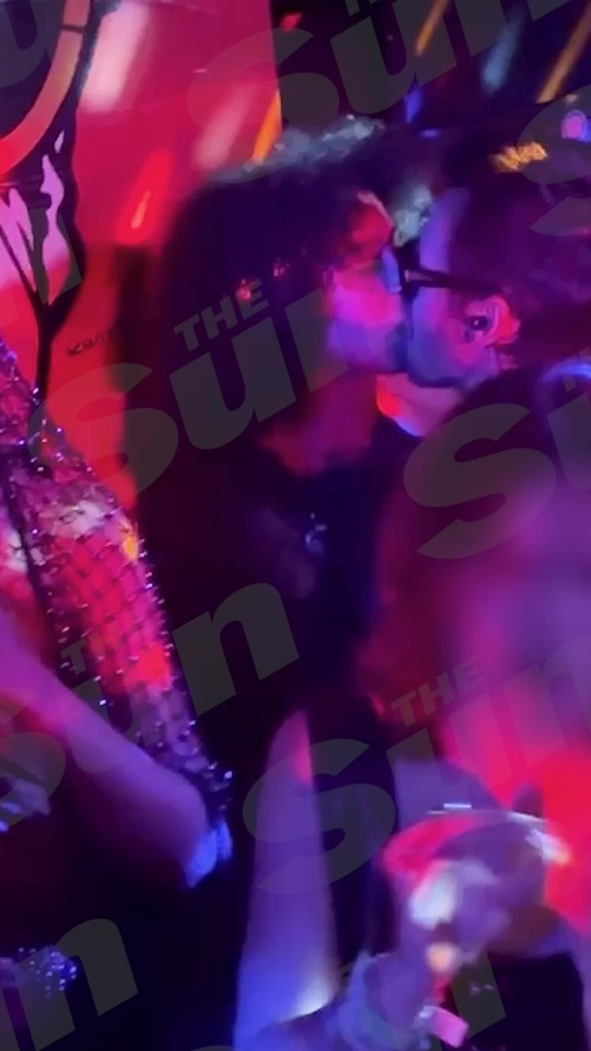 Harry Styles kissing Olivia Dean at Glastonbury.