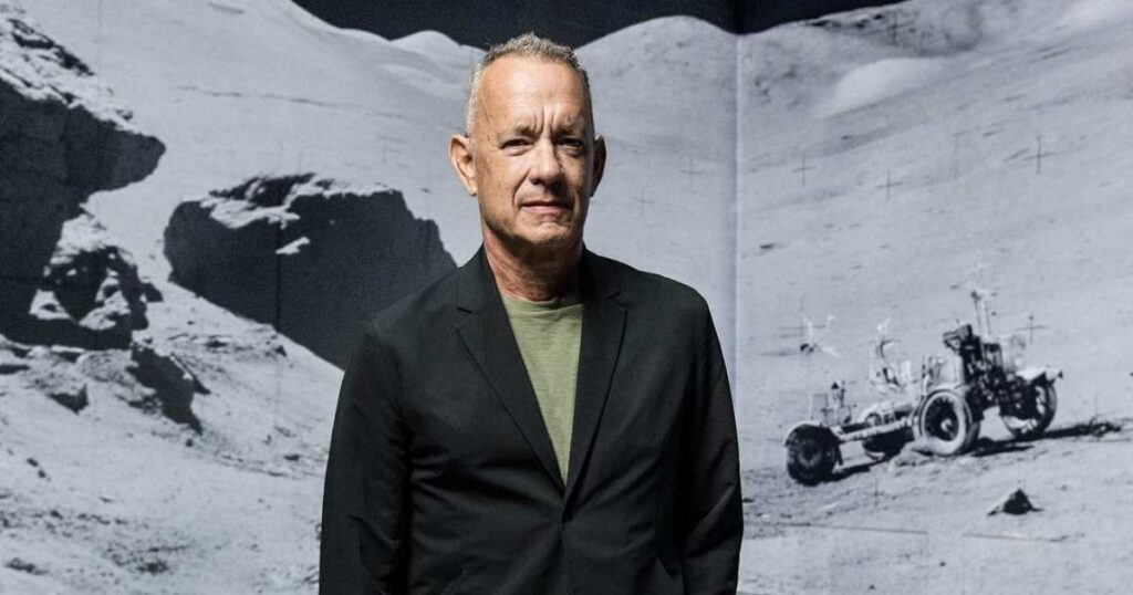 Tom Hanks Standing Alone In A Classic Portrait With Serious Expression
