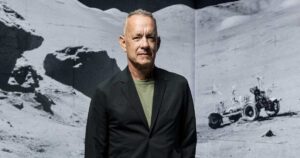 Tom Hanks Standing Alone In A Classic Portrait With Serious Expression