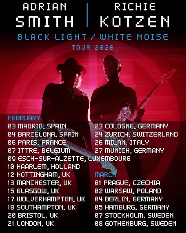 ADRIAN SMITH And RICHIE KOTZEN Announce February/March 2026 European Tour