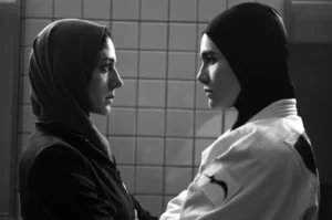 Zar Amir Ebrahimi and Arienne Mandi in 'Tatami'