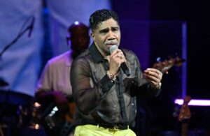 Wayne Lewis of Atlantic Starr performing onstage.