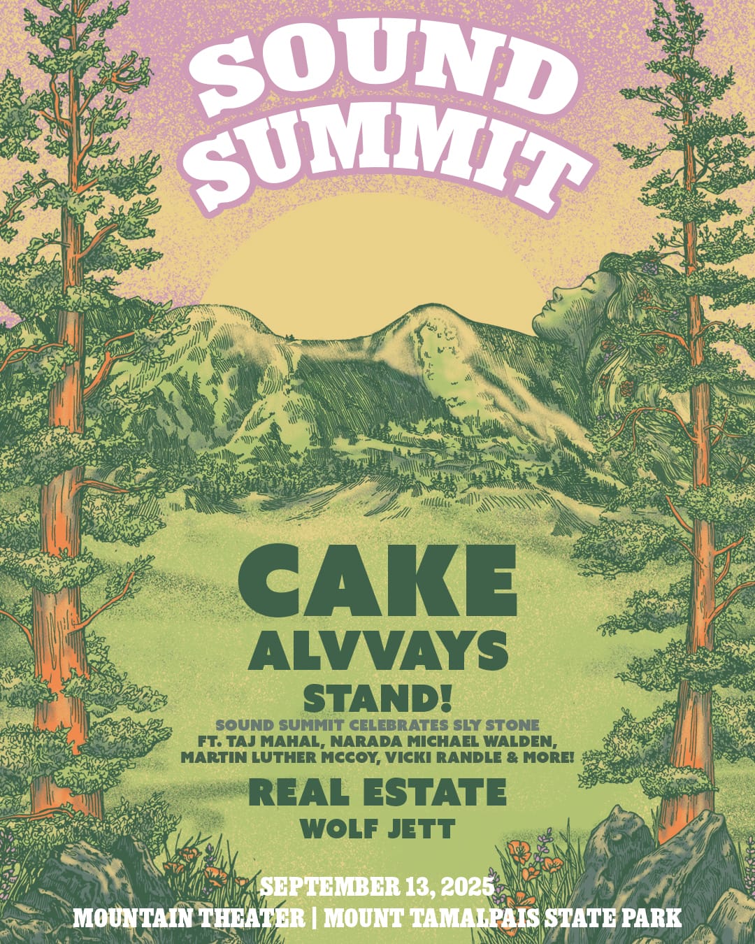 Sound Summit Unveils 2025 Artist Lineup: Cake, Alvvays, Real Estate, Sly Stone Celebration with Taj Mahal, Narada Michael Walden and More