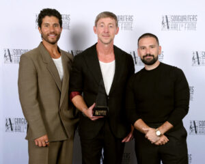 Dan Smyers, Ashley Gorley and Shay Mooney at the 2025 Songwriters Hall of Fame