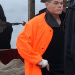 Devin Harjes on the set of Boardwalk Empire.