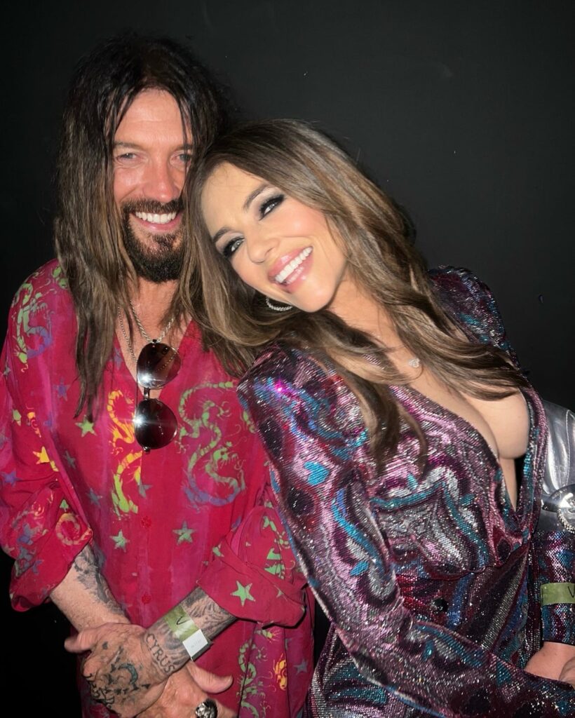 Elizabeth Hurley Shares Photos From Miley Cyrus' 'Something Beautiful' Premiere In London