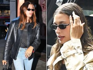 hailey bieber ringless backgrid laucnh