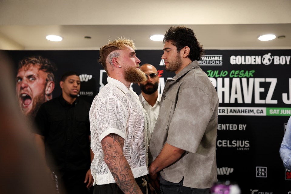 Jake Paul and Gilberto Zurdo Ramirez facing off.