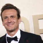 Jason Segel at the 81st Golden Globe Awards on Jan. 7, 2024, perhaps right before meeting Scorsese.