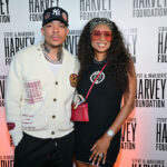 Christian Gold and Jennifer Williams attend The Steve & Marjorie Harvey Foundation Presents: Celebrity Topgolf