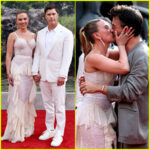 Scarlett Johansson & Jonathan Bailey Recreate Their 'Jurassic' Premiere Kiss, This Time in NYC (& With Colin Jost There!)
