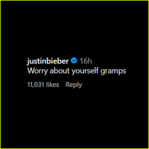 Justin Bieber comment
