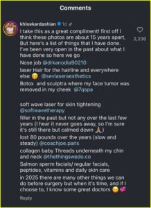 khloe cosmetic work