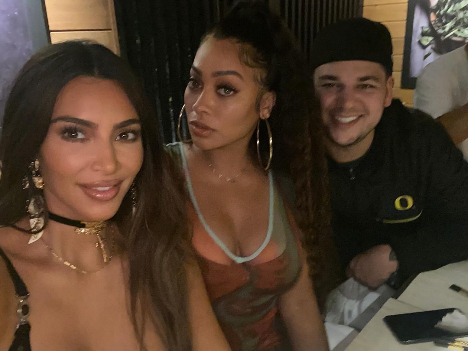 Kim Kardashian shares selfie with rarely seen brother Rob, with LALA Anthony
