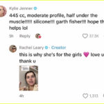 Kylie Jenner boob job comment