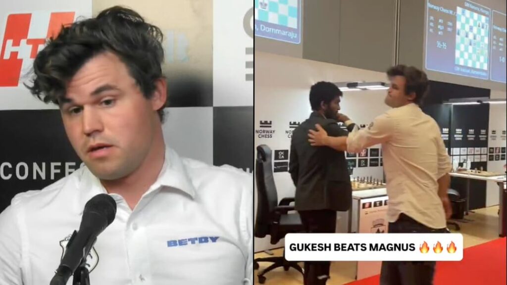 Magnus Carlsen captivates internet with stunning upset chess loss reaction