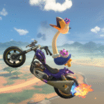 A screenshot from the video game Mario Kart World.
