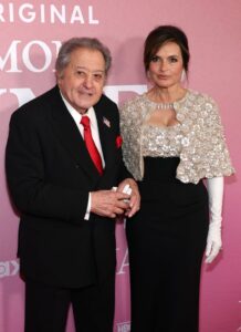 Mariska Hargitay and Nelson Sardelli at the Tribeca Film Festival premiere of "My Mom Jayne." In the film, Sardelli is revealed to be Hargitay's biological father.