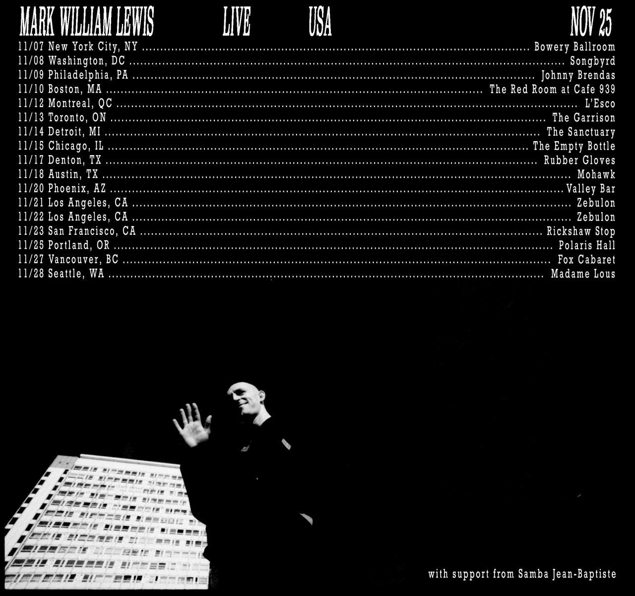 Mark William Lewis: Live USA Tour