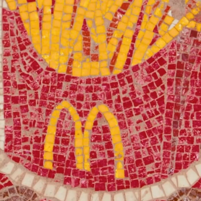 McDonald's fry in Italy mosaic