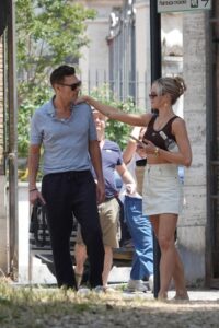 Ryan Seacrest and Camilla Orders walking in Rome.
