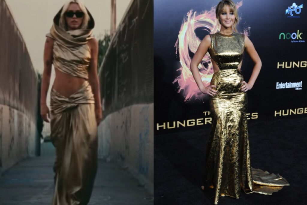 miley-cyrus-sets-the-record-straight-about-who-inspired-her-flowers-music-video-gold-dress1