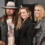 Billy Ray Cyrus, Miley Cyrus and Tish Cyrus attend the 61st Annual Grammy Awards on Feb. 10, 2019, in Los Angeles.