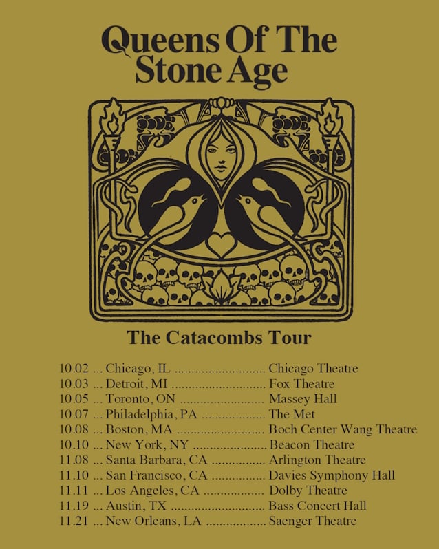 QUEENS OF THE STONE AGE Announces Fall 2025 'The Catacombs Tour' Of North America