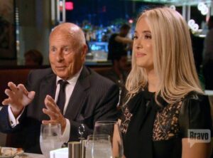 Erika Jayne and Tom Girardi at dinner.