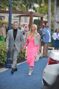 Alexia Echevarria and Todd Nepola at the 2022 Pegasus World Cup.