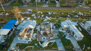 Largo Florida Tornado damage to mobile homes