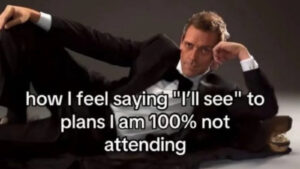 funny meme about ditching plans