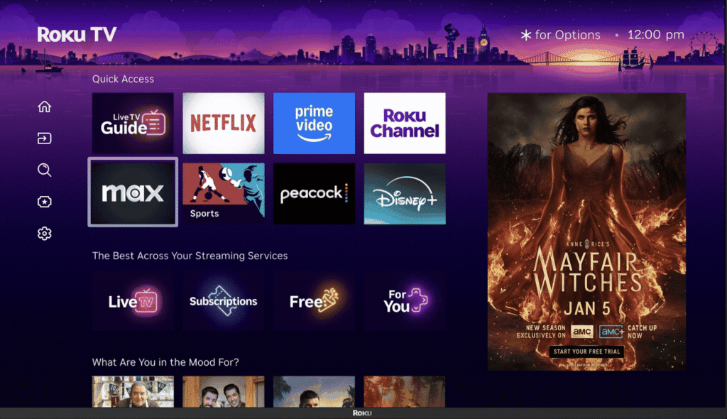You can now jump to live, free, subscription-based, and recommended content from the main grid.