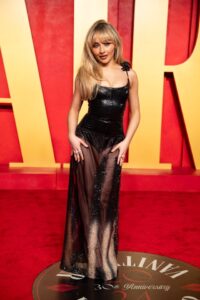 Sabrina Carpenter at the Vanity Fair Oscar Party.