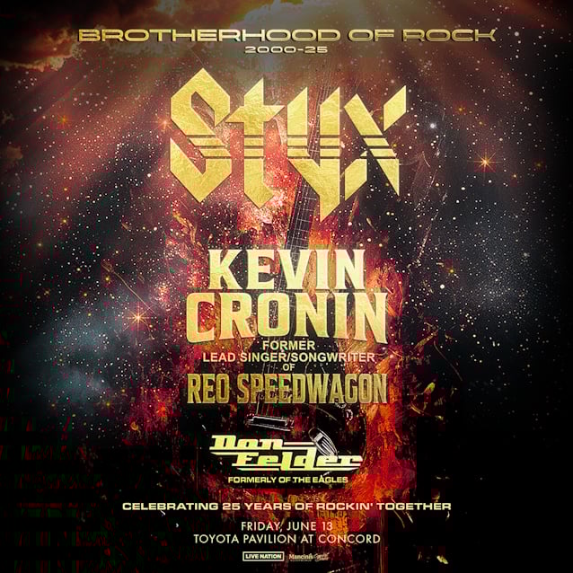 See STYX Perform In Concord, California During 2025 'Brotherhood Of Rock' Tour