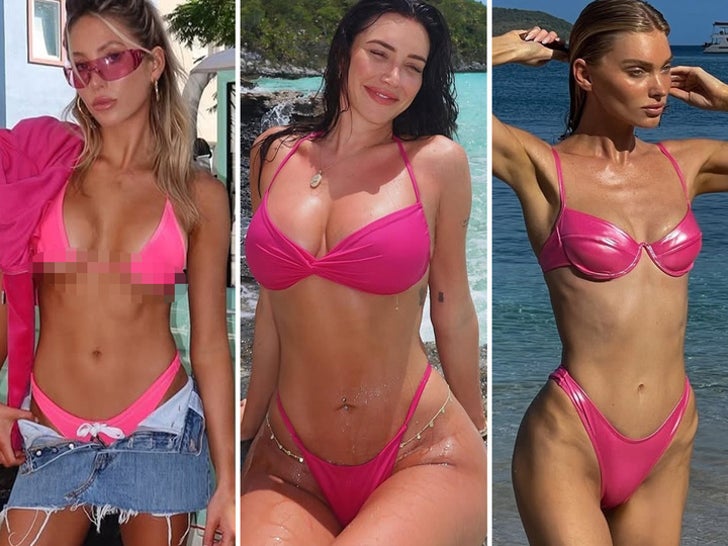 Hot Stars In Pink Bikinis