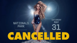 Shakira show cancelled in DC now